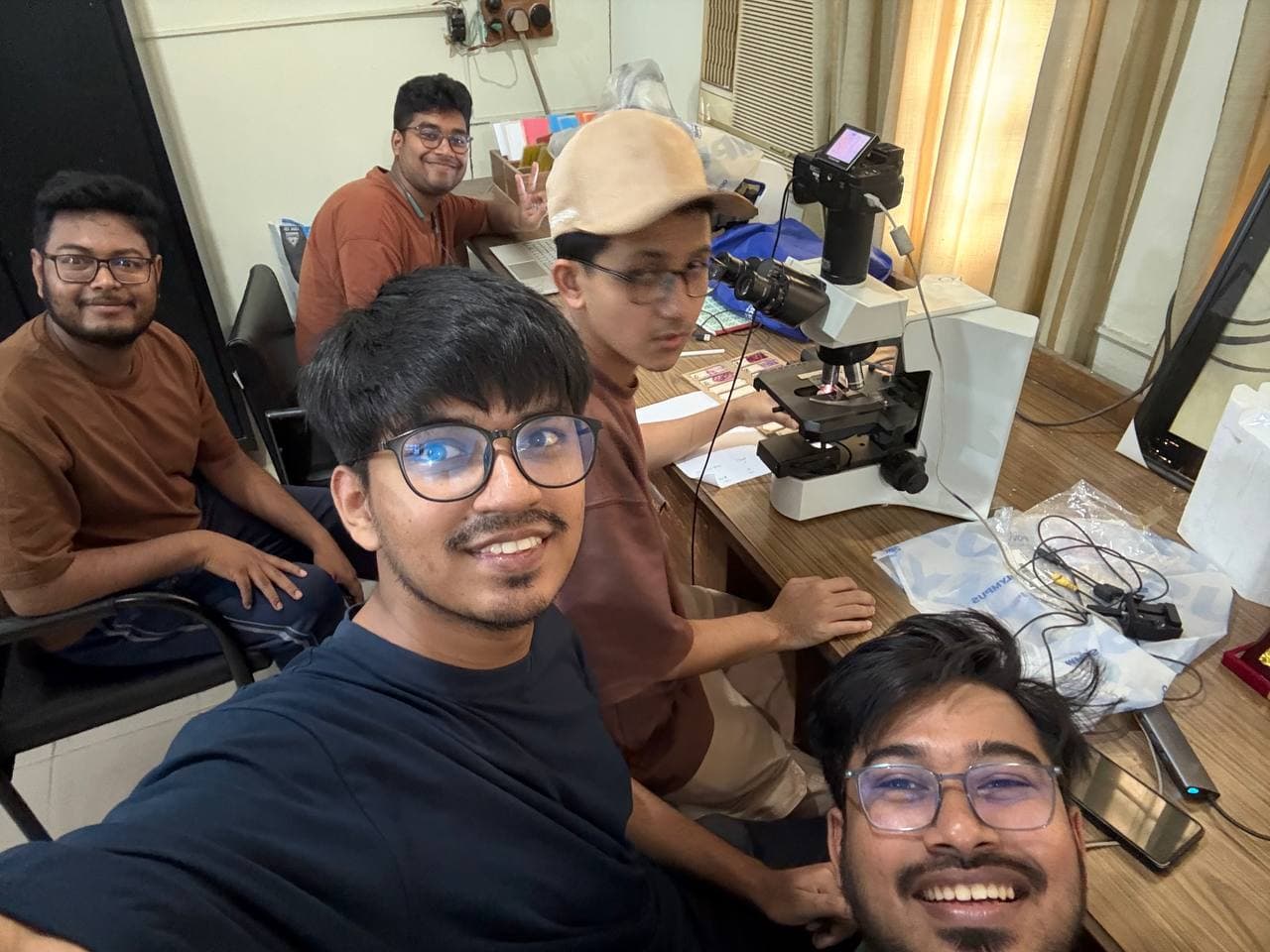 Team working in the BRAC University lab